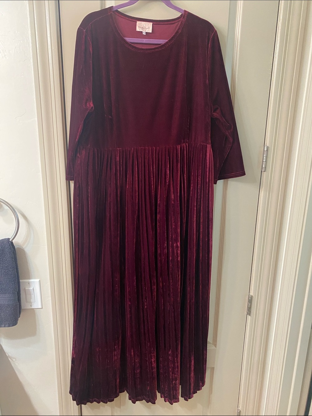 Dainty Jewells Velvet Top in Burgundy